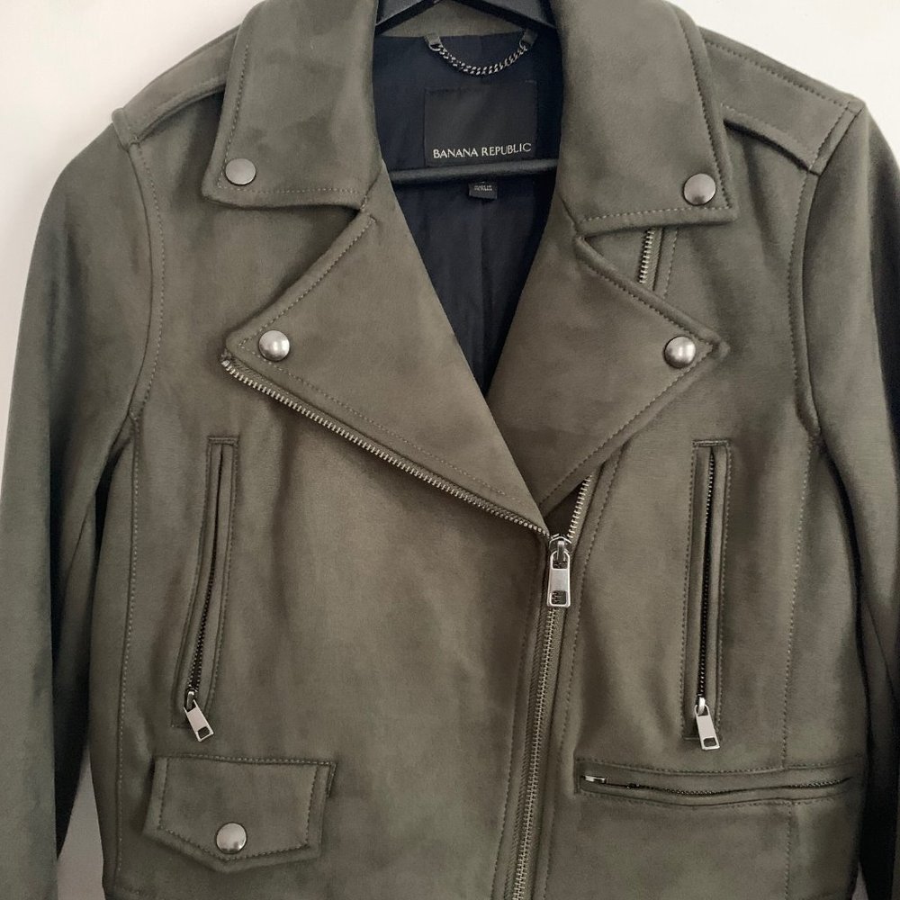 Banana Republic Faux Suede Moto Jacket